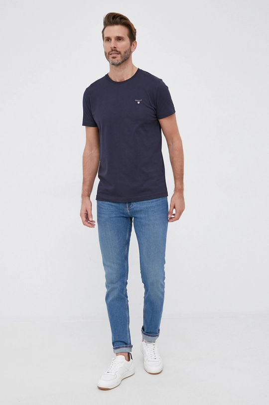 Gant t-shirt bawełniany 234100 granatowy