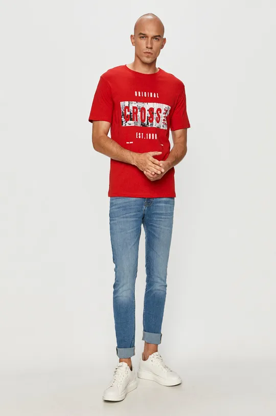 Cross Jeans - Tričko červená