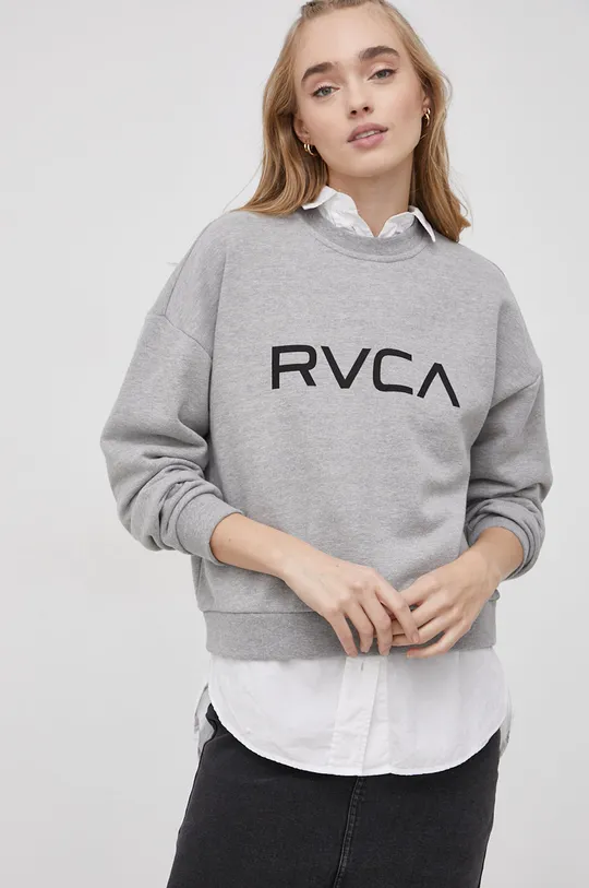 γκρί Βαμβακερή μπλούζα RVCA