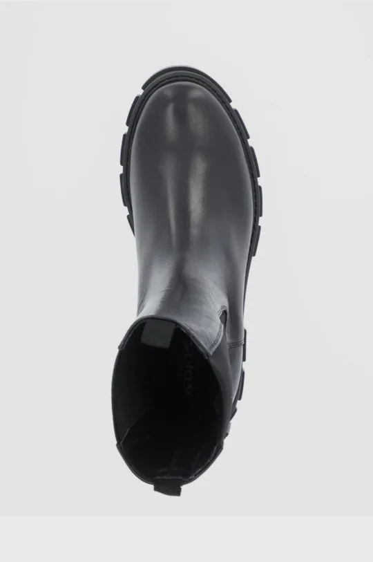 μαύρο Δερμάτινες μπότες Τσέλσι Wojas