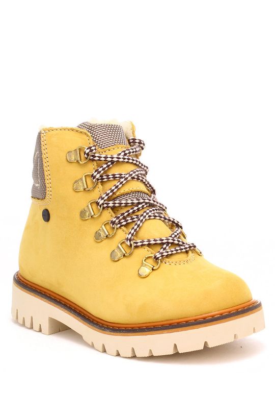 Expert code button Bartek Pantofi din piele întoarsă pentru copii culoarea galben | ANSWEAR.ro