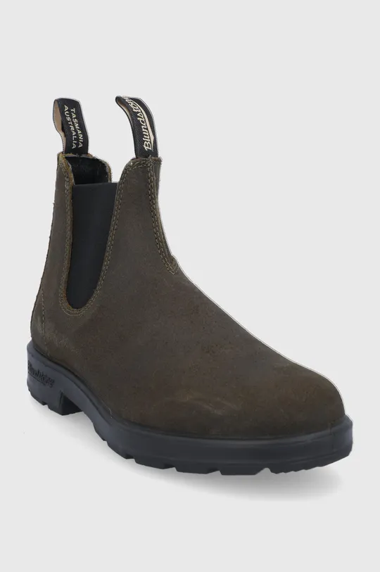 Blundstone stivaletti chelsea in camoscio 1615 verde