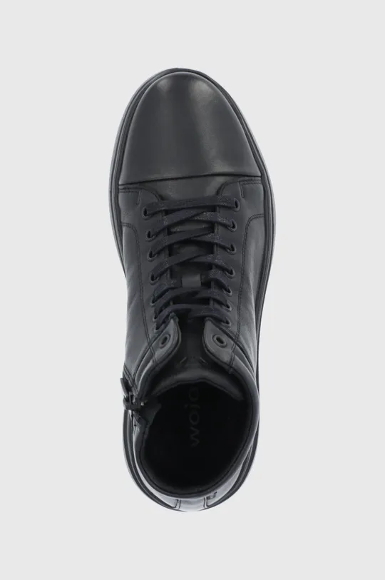 fekete Wojas bőr cipő