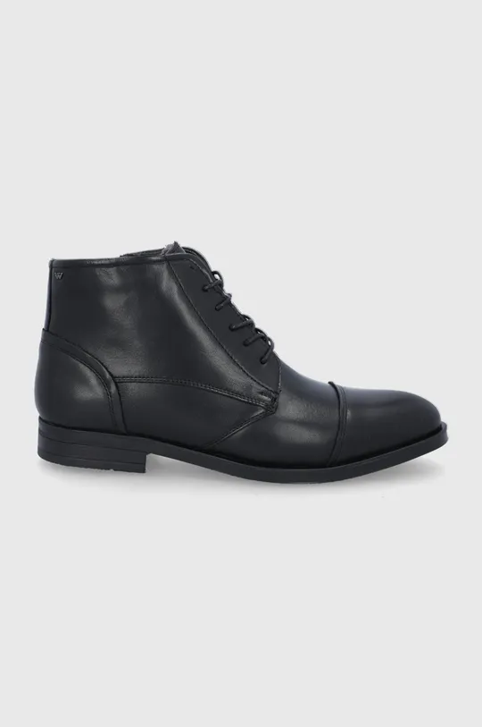 μαύρο Δερμάτινα παπούτσια Wojas Ανδρικά