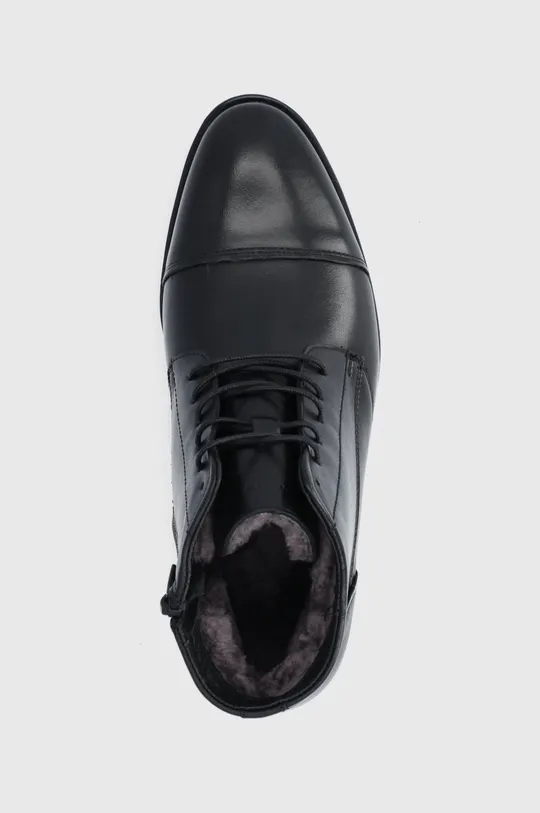 μαύρο Δερμάτινα παπούτσια Wojas