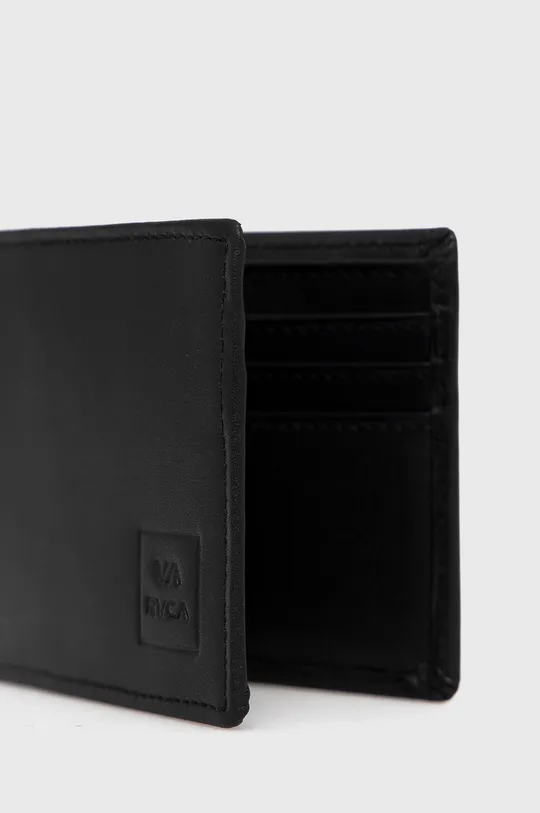 Usnjena denarnica RVCA črna