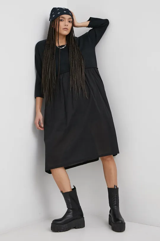μαύρο Φόρεμα από μείγμα μαλλιού Element Γυναικεία
