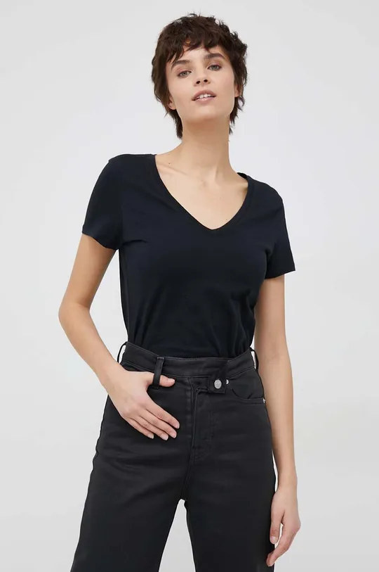 μαύρο Βαμβακερό μπλουζάκι Mos Mosh Γυναικεία