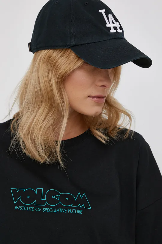czarny Volcom T-shirt bawełniany x Max Loeffler