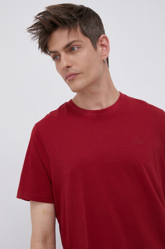 czerwony Lee Cooper T-shirt bawełniany