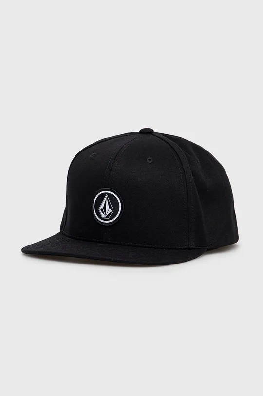 μαύρο Βαμβακερό καπέλο του μπέιζμπολ Volcom Ανδρικά
