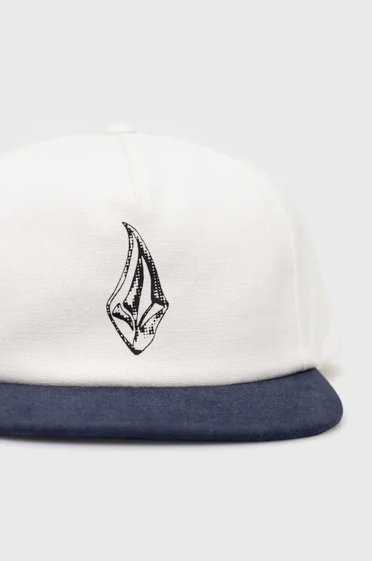Βαμβακερό καπέλο του μπέιζμπολ Volcom λευκό