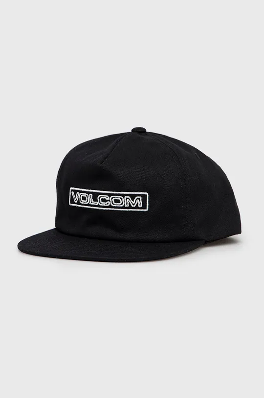μαύρο Βαμβακερό καπέλο του μπέιζμπολ Volcom Ανδρικά