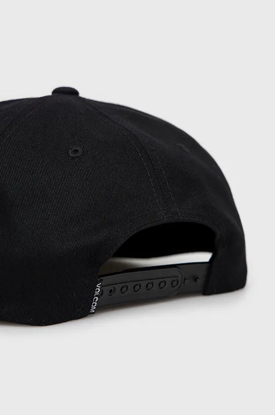 Βαμβακερό καπέλο του μπέιζμπολ Volcom μαύρο