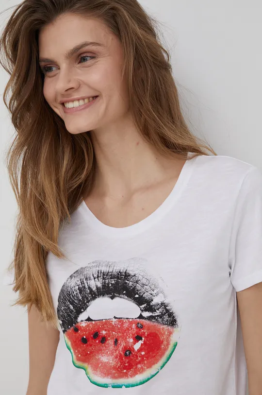 λευκό Βαμβακερό μπλουζάκι Frieda & Freddies Γυναικεία