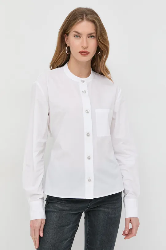 λευκό Βαμβακερό πουκάμισο Custommade Bridget