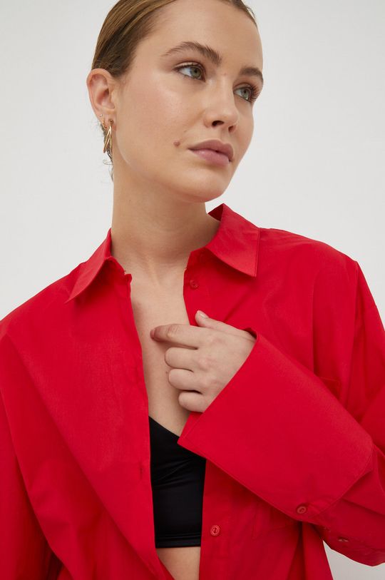 ostry czerwony Birgitte Herskind koszula bawełniana