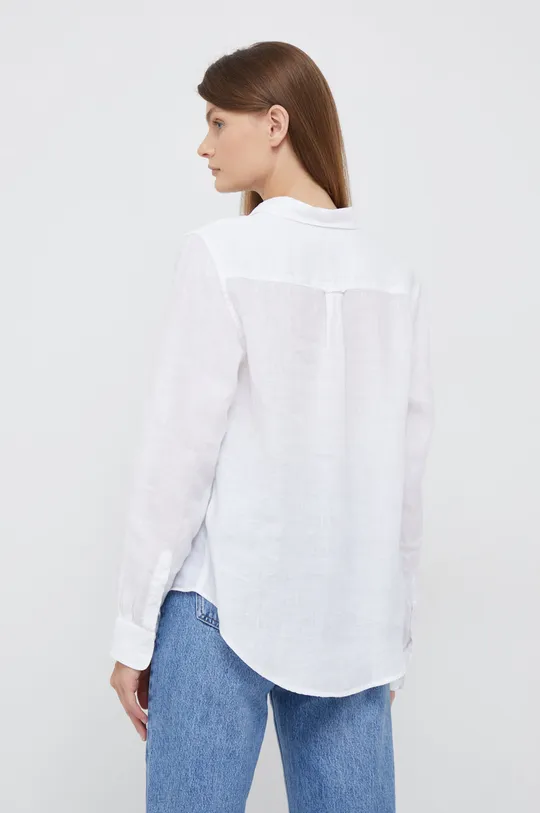biały Gant koszula lniana