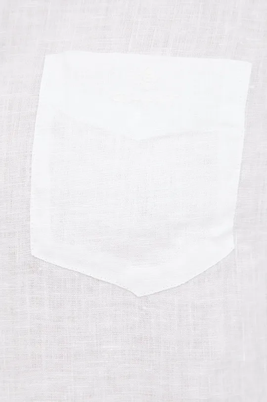 Ľanová košeľa Gant biela