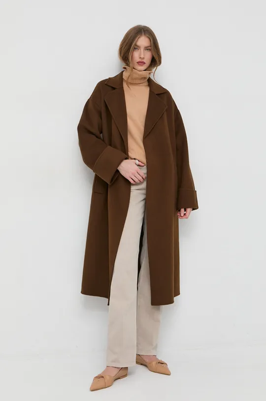 Шерстяное пальто Notes du Nord Elisa коричневый