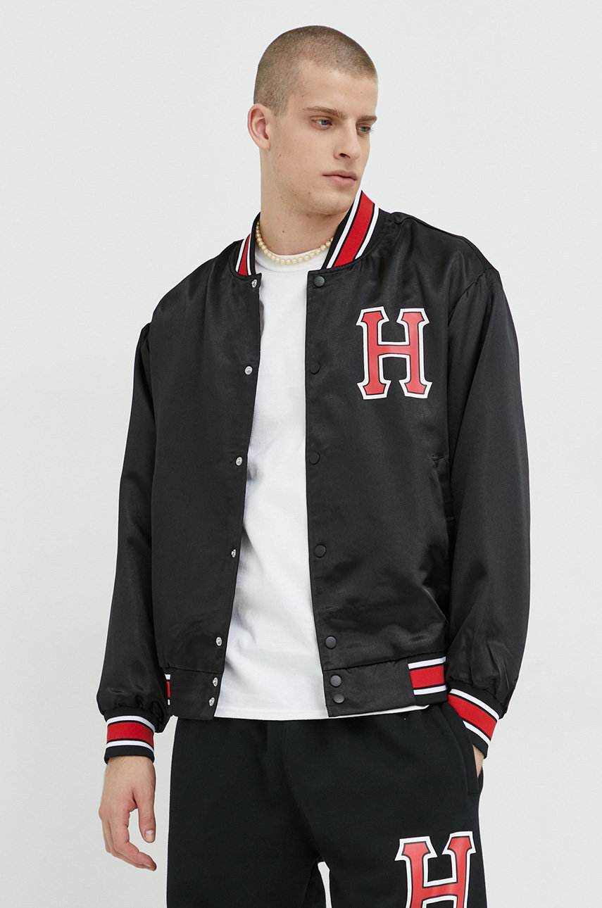 negru HUF geaca bomber De bărbați