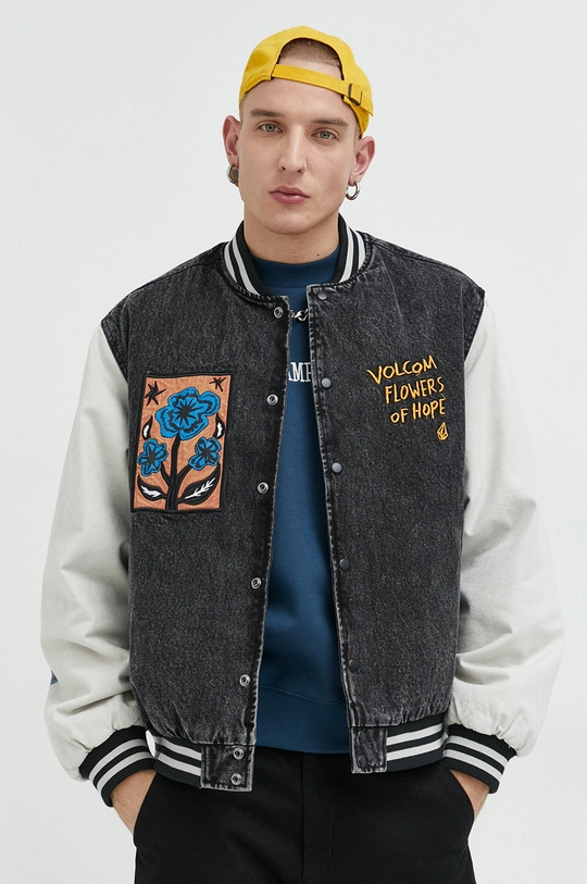 Volcom kurtka bomber x Bob Mollema Podszewka: 100 % Poliester, Wypełnienie: 100 % Poliester, Materiał 1: 100 % Bawełna, Materiał 2: 100 % Bawełna