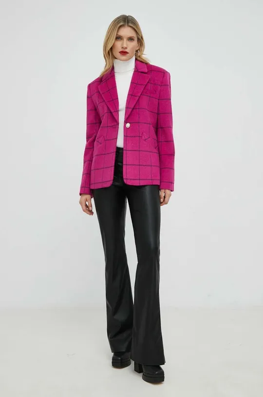 Custommade gyapjú kabát Iris rózsaszín
