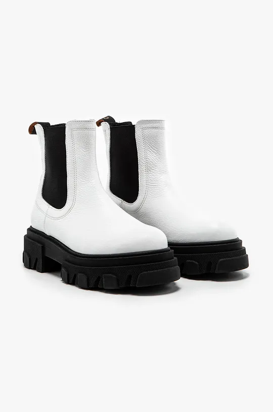Δερμάτινες μπότες τσέλσι Charles Footwear λευκό