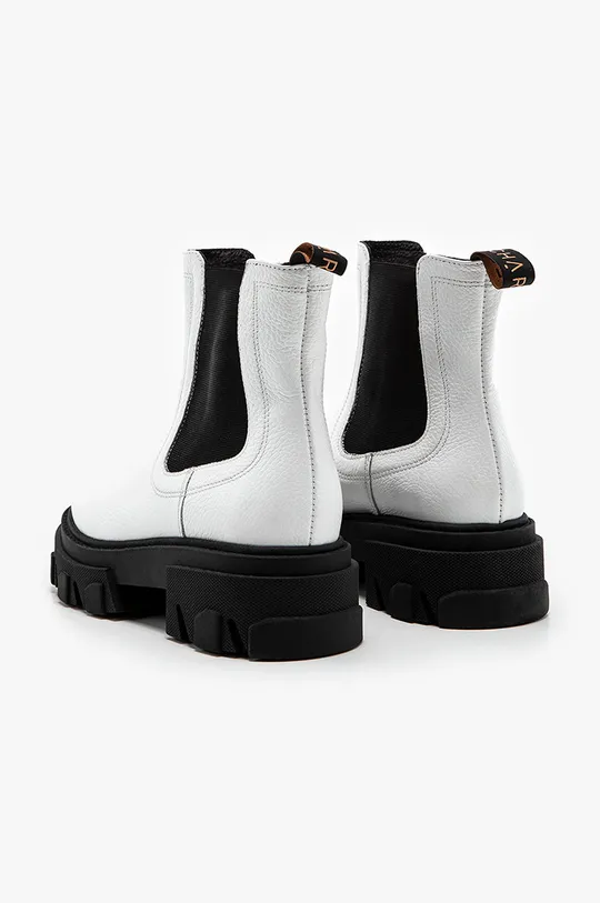 λευκό Δερμάτινες μπότες τσέλσι Charles Footwear