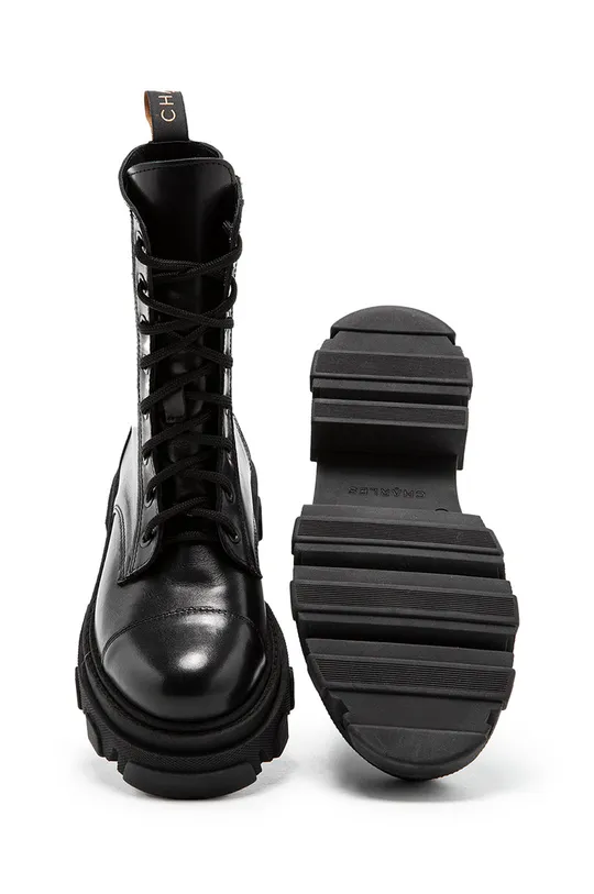 črna Usnjeni nizki škornji Charles Footwear
