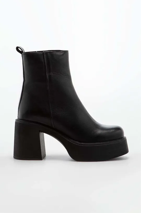 μαύρο Δερμάτινες μπότες Charles Footwear Daisy Γυναικεία