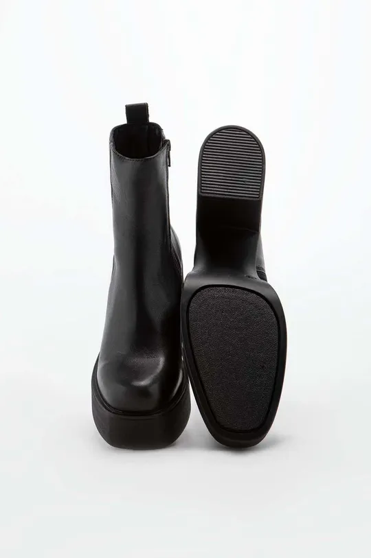 μαύρο Δερμάτινες μπότες Charles Footwear Daisy