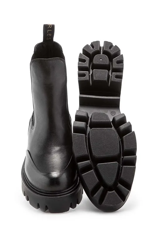 μαύρο Δερμάτινες μπότες τσέλσι Charles Footwear Sophia
