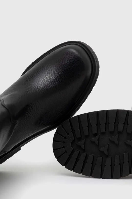 črna Usnjeni elegantni škornji Charles Footwear Dora