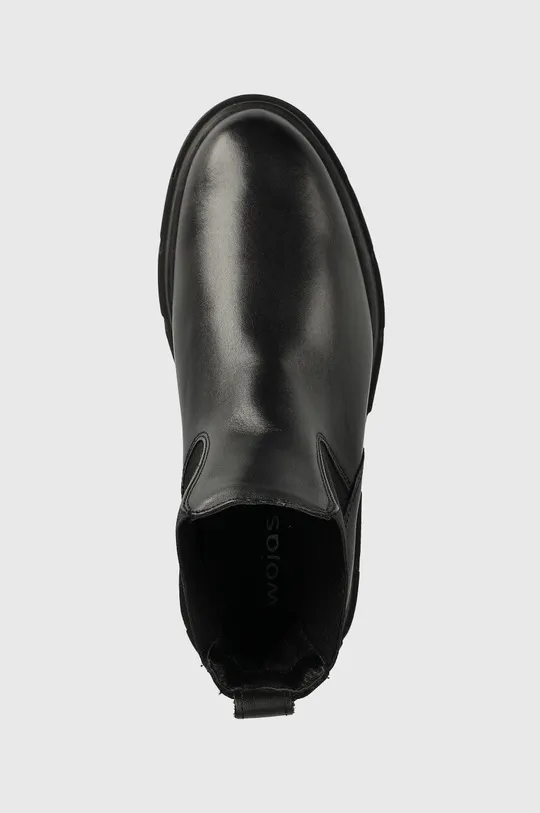 čierna Kožené topánky chelsea Wojas