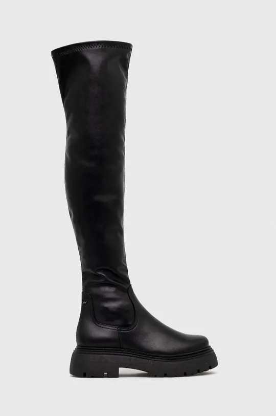 μαύρο Δερμάτινες μπότες Wojas Γυναικεία