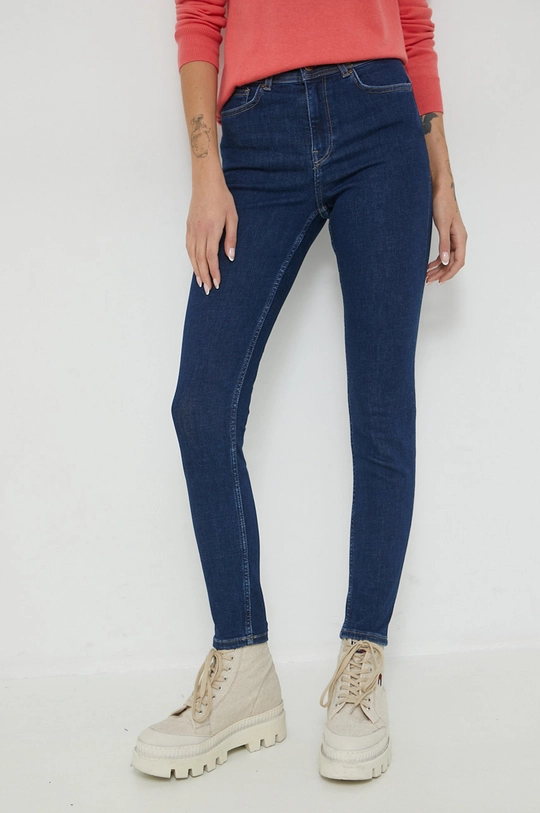 granatowy Cross Jeans jeansy Judy Damski