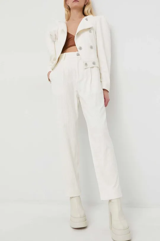 λευκό Κοτλέ παντελόνι Custommade Priva Γυναικεία