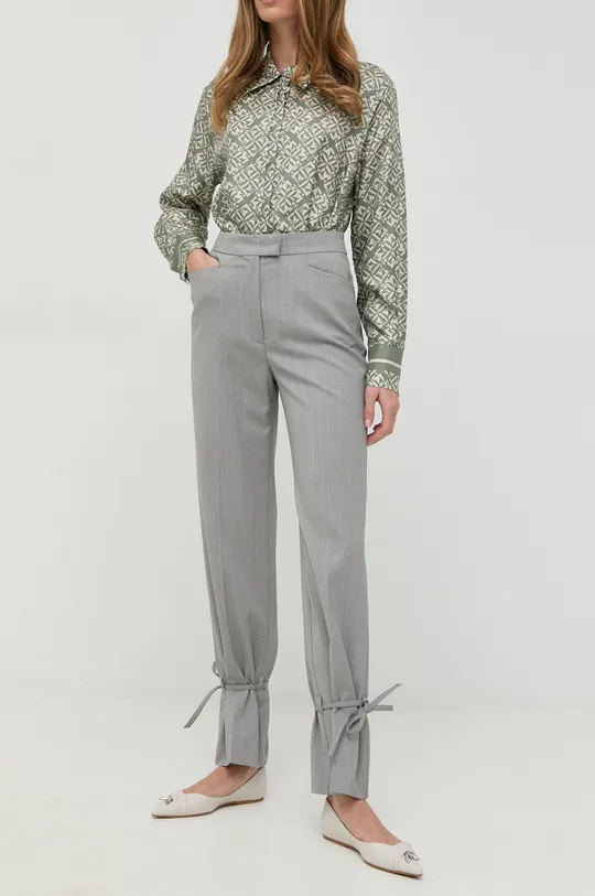 grigio Beatrice B pantaloni in misto lana Donna