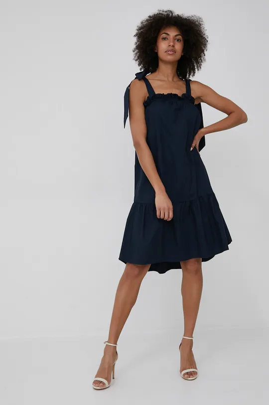 σκούρο μπλε Βαμβακερό φόρεμα XT Studio Γυναικεία