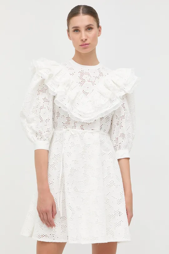 biela Bavlnené šaty Custommade