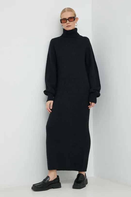 čierna Vlnené šaty Herskind Tipp Knit Dress Dámsky