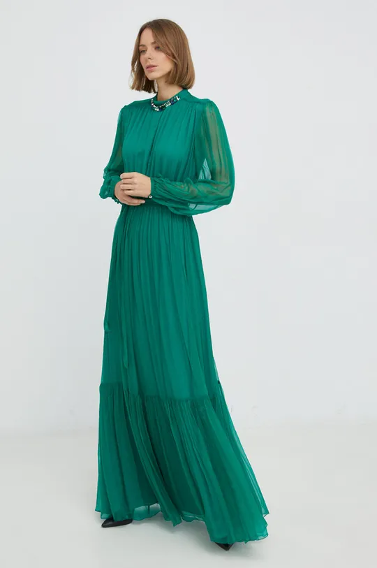 πράσινο Μεταξωτό φόρεμα Nissa Γυναικεία