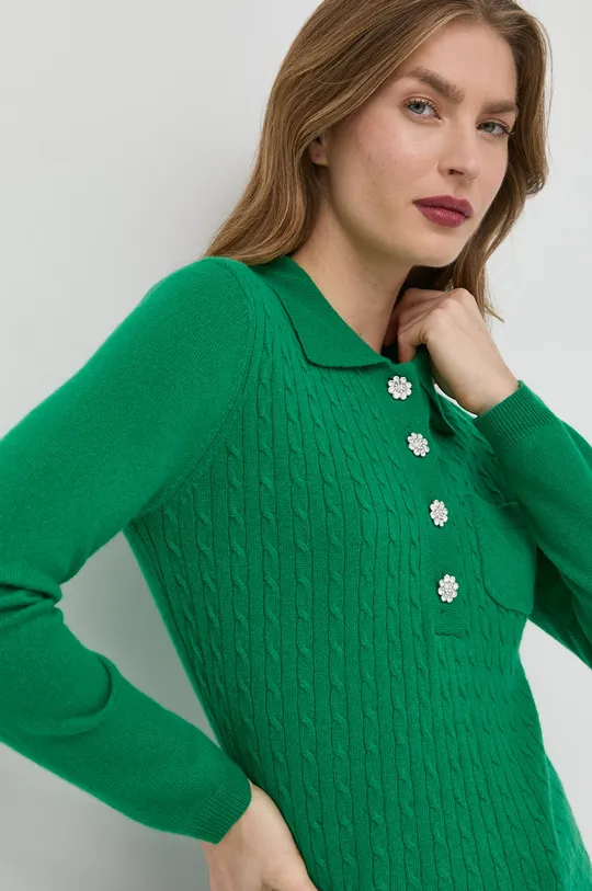 zielony Custommade sweter kaszmirowy Damski