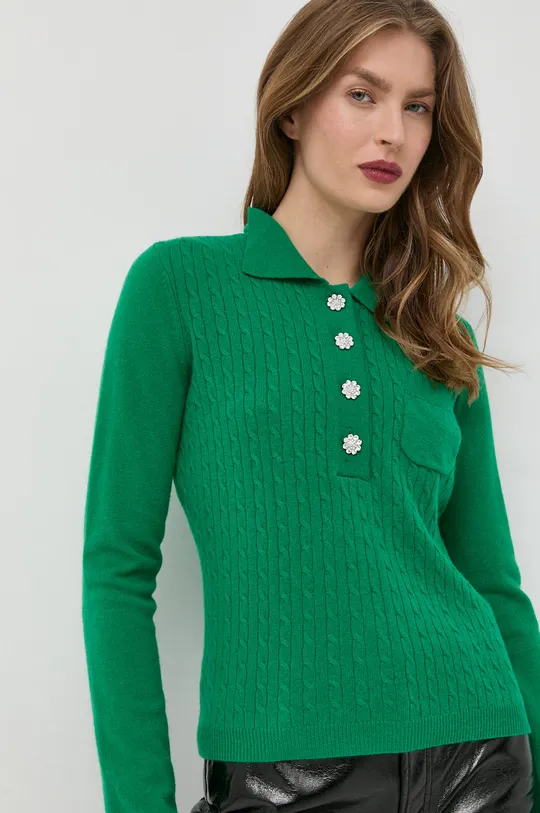 zielony Custommade sweter kaszmirowy