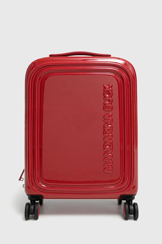 czerwony Mandarina Duck walizka LOGODUCK+ GLITTER Unisex