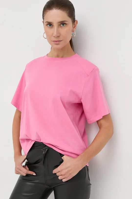 ροζ Βαμβακερό μπλουζάκι Notes du Nord Γυναικεία
