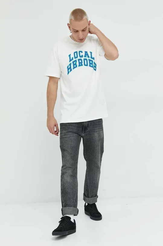 Βαμβακερό μπλουζάκι Local Heroes λευκό