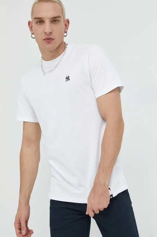 bela Bombažna kratka majica 47 brand Mlb New York Yankees Moški