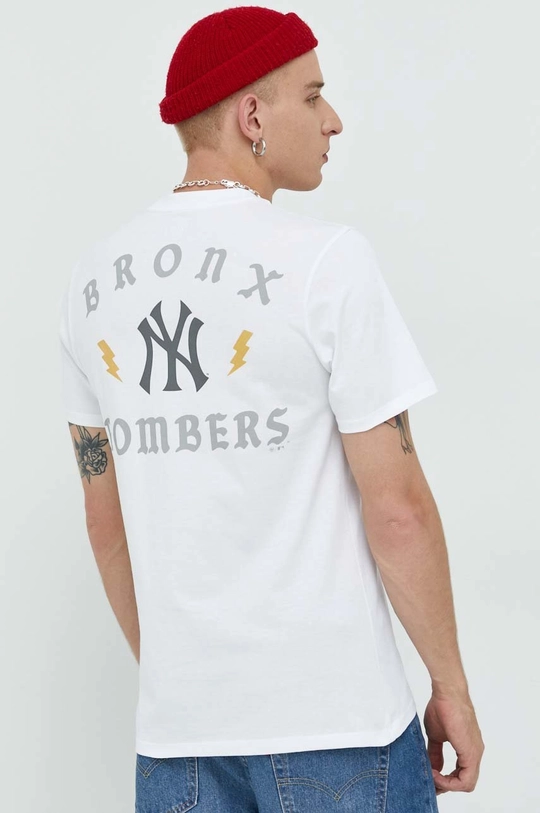 biały 47brand t-shirt bawełniany MLB New York Yankees